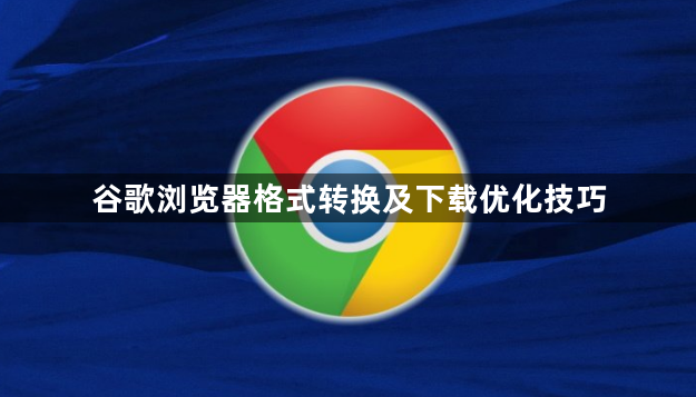 谷歌浏览器格式转换及下载优化技巧1