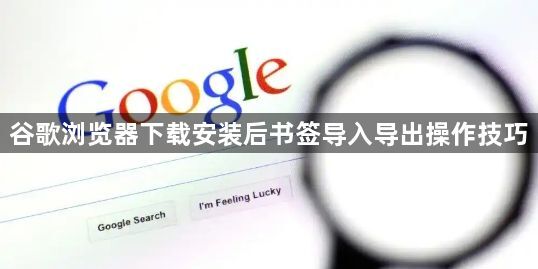 谷歌浏览器下载安装后书签导入导出操作技巧1