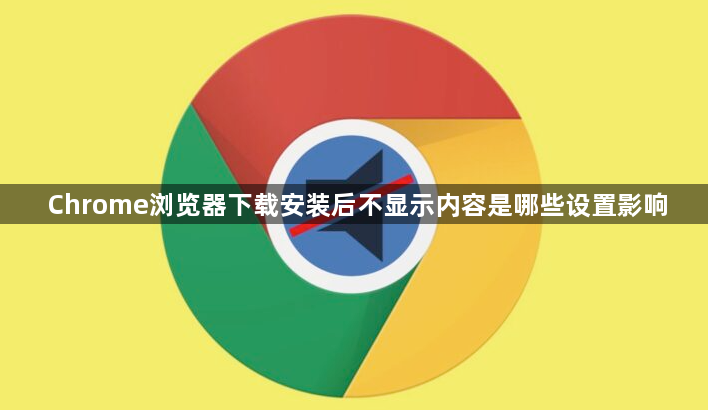 Chrome浏览器下载安装后不显示内容是哪些设置影响1