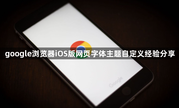 google浏览器iOS版网页字体主题自定义经验分享1